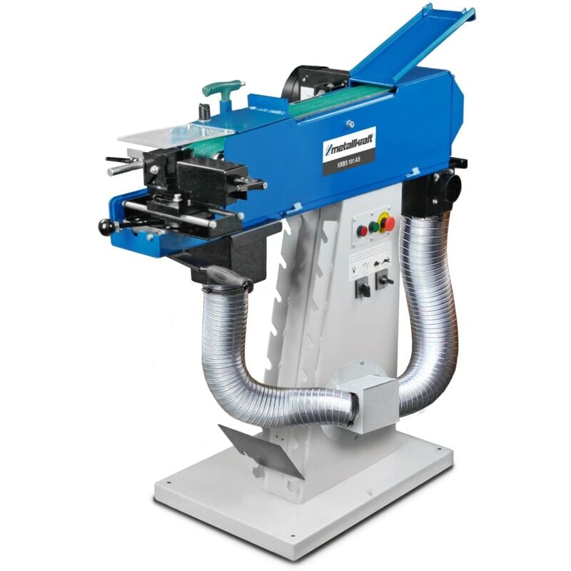 Encocheuse ponceuse à bande combi 3-EN-1 bande abrasive 100x2000 mm 2,5/3,3 kW 400V aspiration intégrée Metallkraft KRBS101 as