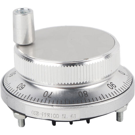 Encodeur d'impulsions à volant manuel 5 V 60 mm pour fraiseuse, routeur, commande manuelle pour système CNC (blanc)