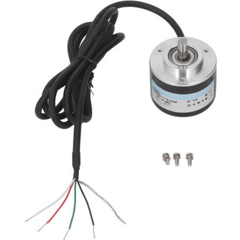 Encodeur rotatif incrémental à double canal, diamètre extérieur de 50 mm, degré de protection IP50, type PNP, tension continue de 5 à 24 V, 600 impulsions/tr.