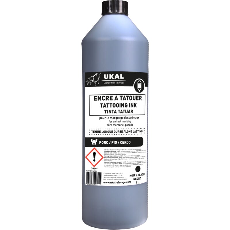 Encre à tatouer noire 1000 ml