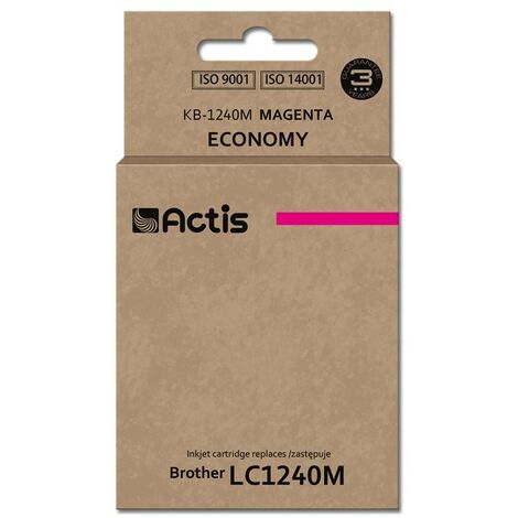 Encre Actis KB-1240M pour imprimante Brother remplacement Brother LC1240M/LC1220M standard 19 ml magenta.