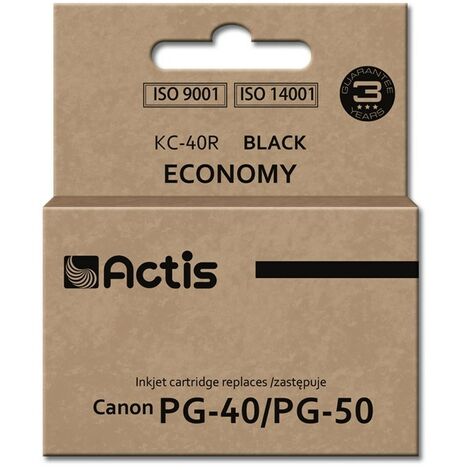 Encre Actis KC-40R (remplacement pour Canon PG-40 / PG-50  Standard  25 ml  noir)