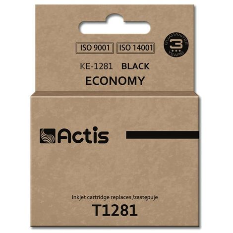 Encre Actis KE-1281 (remplace Epson T1281 Standard 15 ml noire)