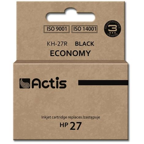 Encre Actis KH-27R (remplace HP 27 C8727A Standard 20 ml noire)