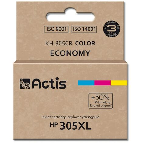 Encre Actis KH-305CR pour imprimante HP compatible avec HP 305XL 3YM63AE format standard 18 ml couleur