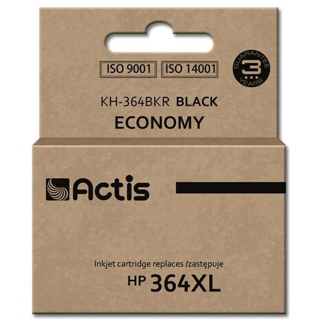 Encre Actis KH-364BKR (remplacement pour HP 364XL CN684EE  Standard  20 ml  noir)