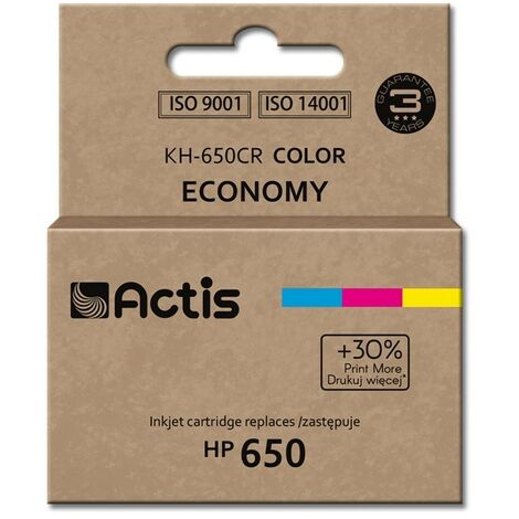 Encre Actis KH-650CR (remplace HP 650 CZ102AE Standard 9 ml couleur)