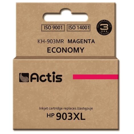 Encre Actis KH-903MR (compatible HP 903XL T6M07AE standard 12 ml magenta) - Nouvelle puce