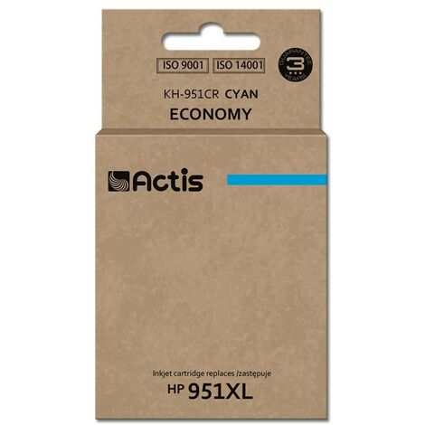 Encre Actis KH-951CR (remplace HP 951XL CN046AE Standard 25 ml cyan)