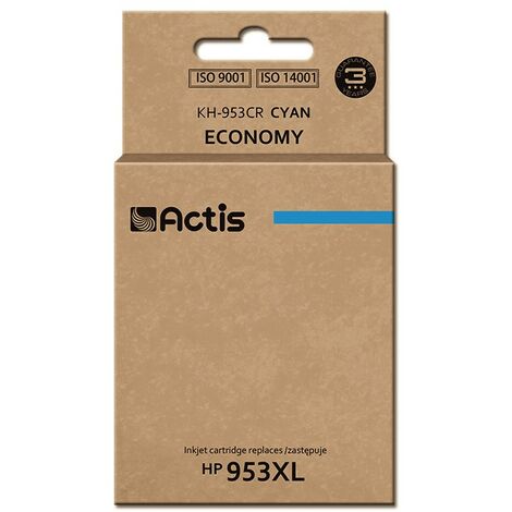 Encre Actis KH-953CR pour imprimante HP Remplacement du HP 953XL F6U16AE Prime 25 ml cyan - Puce Neuer