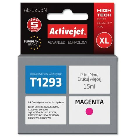 Encre Activejet AE-1293N (remplace Epson T1293 Supreme 15 ml magenta)