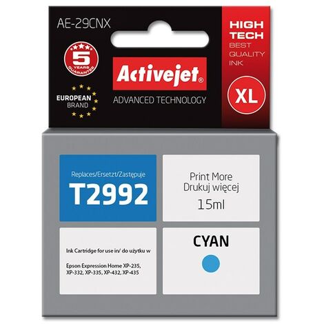 Encre Activejet AE-29CNX (Compatible avec Epson 29XL T2992  Supreme  15 ml  cyan)