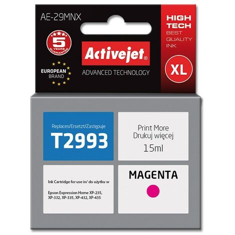 Encre Activejet AE-29MNX (Compatible avec Epson 29XL T2993  Supreme  15 ml  magenta)