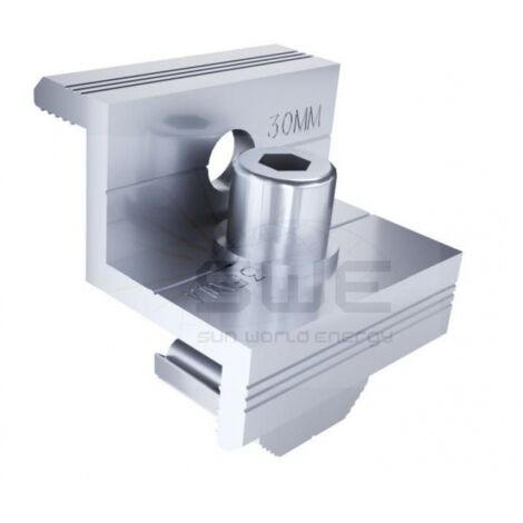 End Clamp 30/35 mm para Mini Rail XS  Gris   IluminaShop