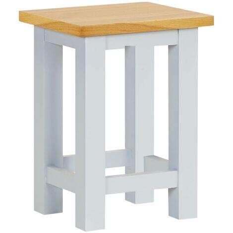 End Table 27x24x37 cm Solid Oak Wood