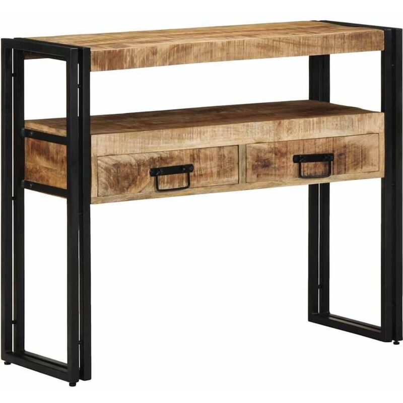 Vidaxl - Console Table With Shelf Brown 90 X 33 X 75 Cm Solid Mango Wood