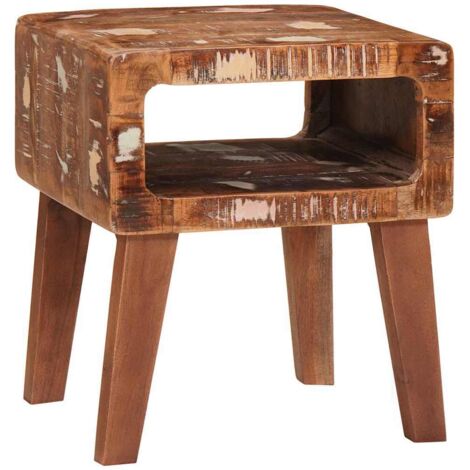 End Tables with Shelf Brown 40 x 32 x 46 cm Solid Mango Wood vidaXL