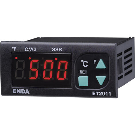 Enda ET2011-T-230 PID Temperaturregler J, K, T, S, R 0 bis +1700 °C Relais 8 A, SSR (L x B x H) 71 x