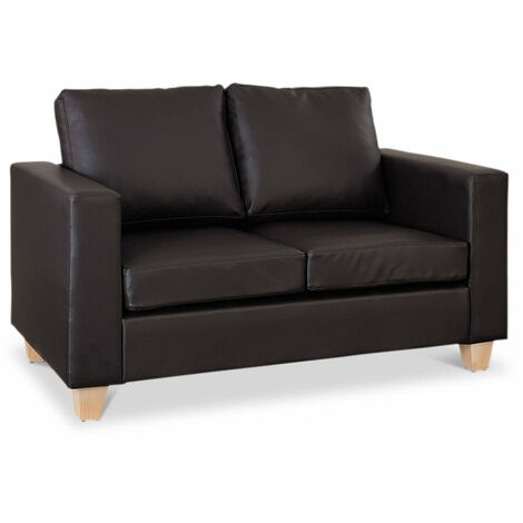 Enderby Brown PU Two Seater Sofa In a Box