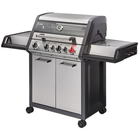 ENDERS - Barbecue Monroe Pro 4 SIK Turbo - 4 brûleurs dont 1 Turbo Zone - 1 brûleur arrière infrarouge - 1 brûleur latéral - Simple Clean - Switch Grid - Jusqu'à 14 convives - 21,1 kW