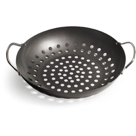 Enders Padella per le verdure in Acciaio rivestito antiaderente con manici - Accessorio per il barbecue e la griglia a gas 8790