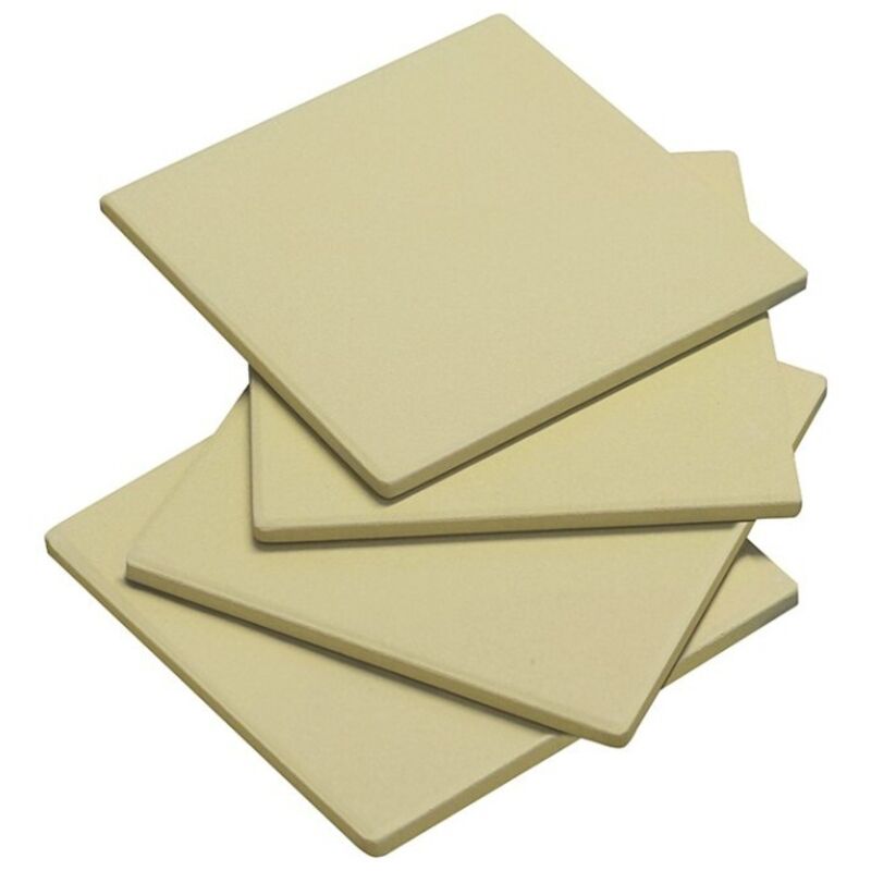 Enders&reg; PIZZASTEINE 8811 Lot de 4 ustensiles rectangulaires pour Barbecue &agrave; gaz Beige 19 x 19 cm