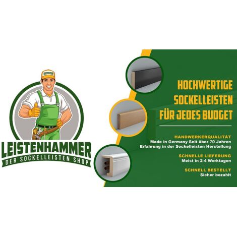 Endkappe (rechts)  für MDF-Sockelleisten 58x18 mm - weiß passend zur 718.5831