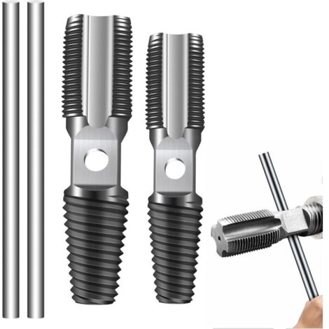 Endommagé vis Extracteurs Dénudés, Kit d'extracteurs de vis tarauds 1/2" et 3/4", Extracteur de Vis à Double Tête, pour enlever les vis endommagées et réparation de raccords filetés de tuyauteri