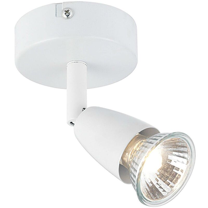 Endon Lighting - Endon - 1 Light Adjustable Spotlight Gloss White, GU10