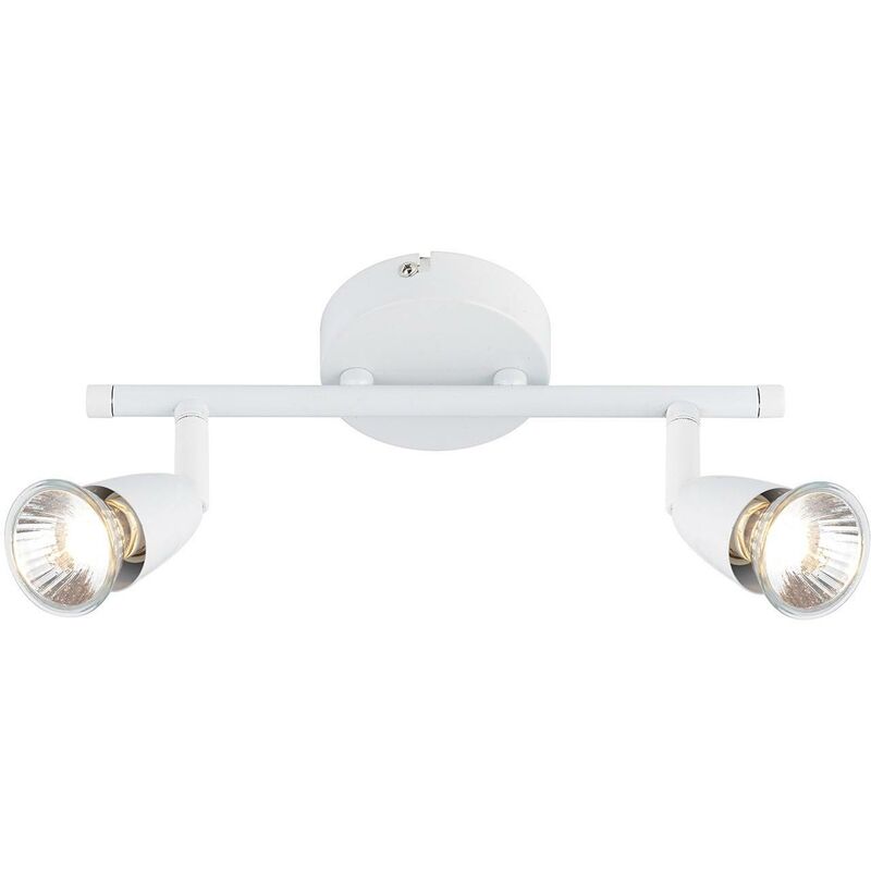 Endon Lighting - Endon - 2 Light Adjustable Spotlight Gloss White, GU10