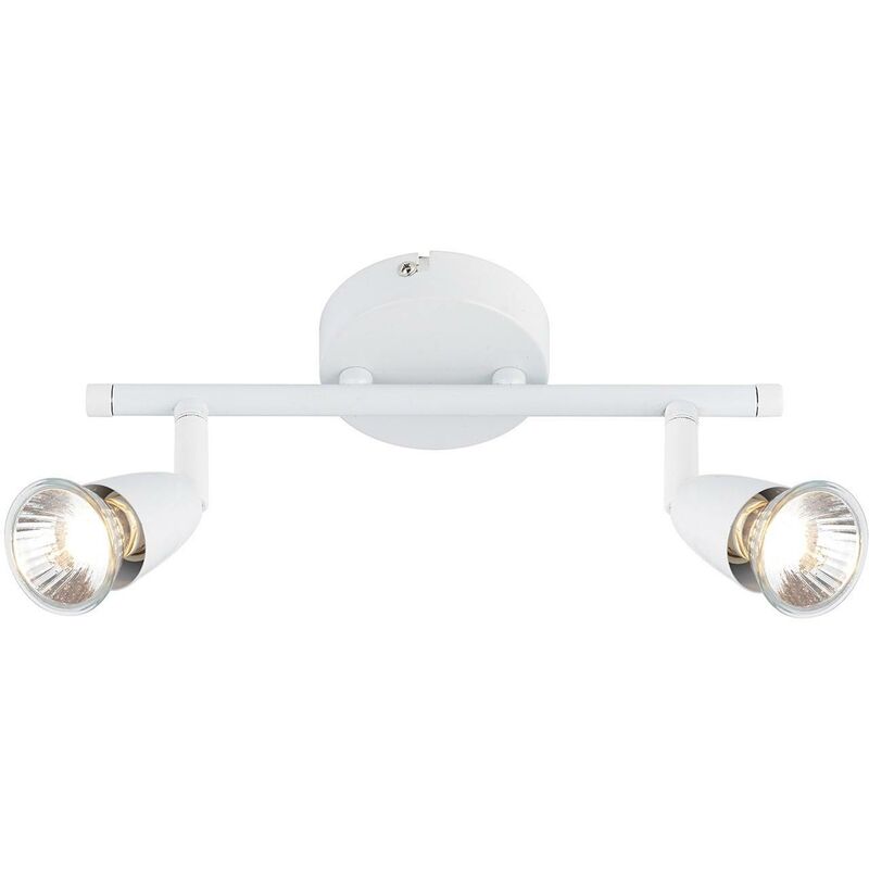 2 Light Adjustable Spotlight Gloss White, GU10 - Endon