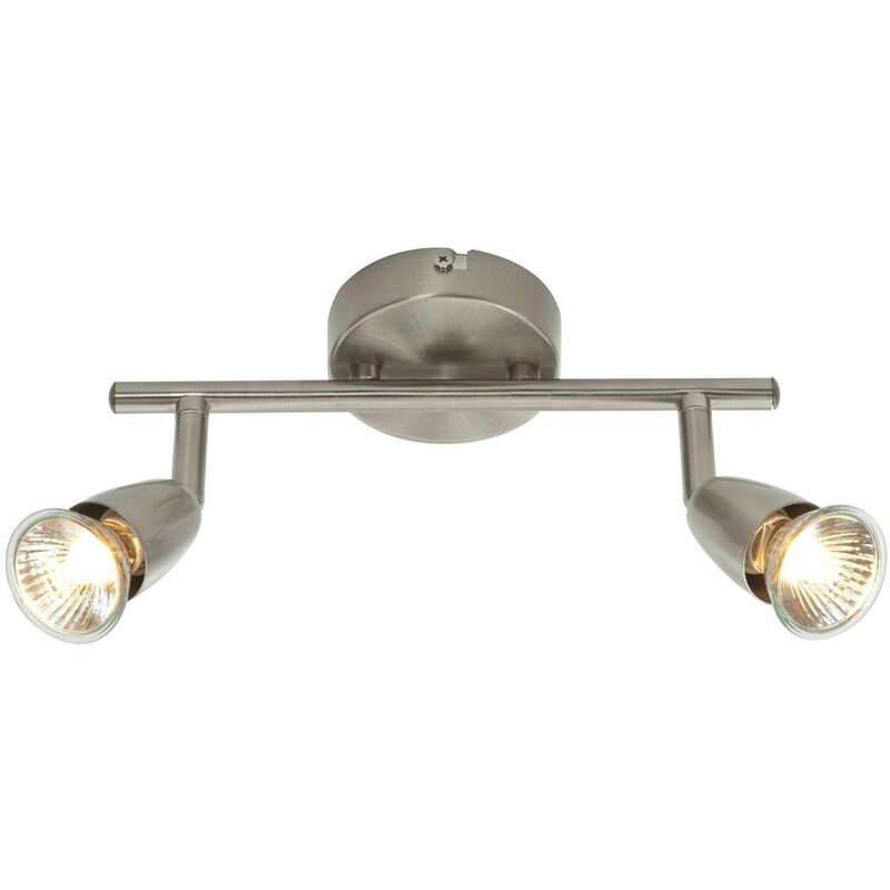 Endon - 2 Light Spotlight Satin Nickel, GU10