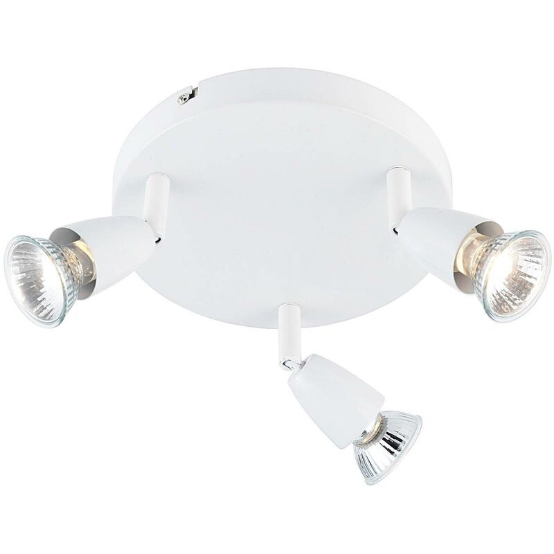Endon - 3 Light Adjustable Spotlight Gloss White, GU10