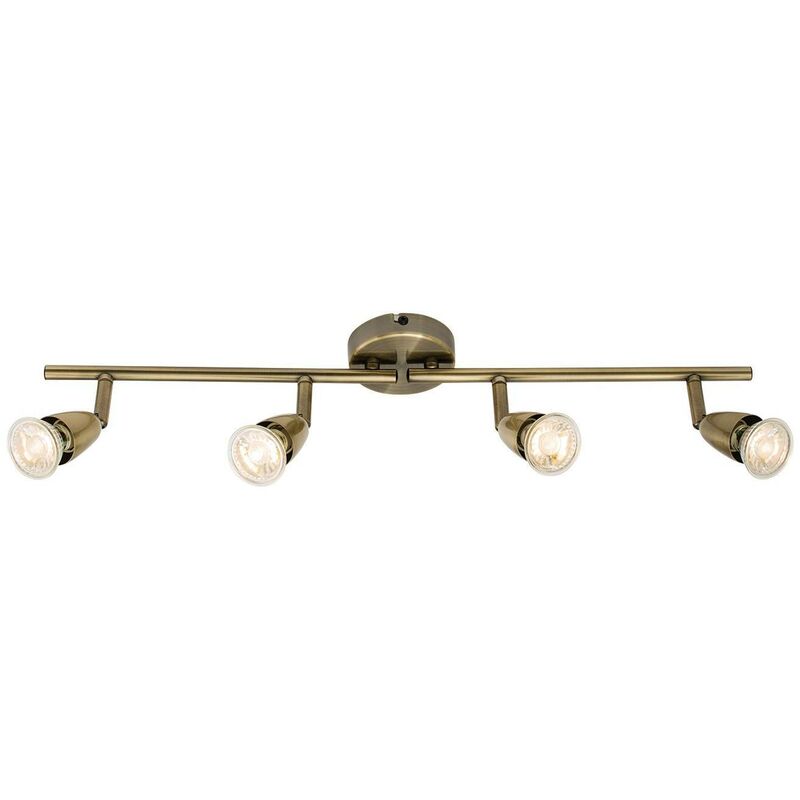 Amalfi - Adjustable 4 Light Spotlight Antique Brass, GU10 - Endon