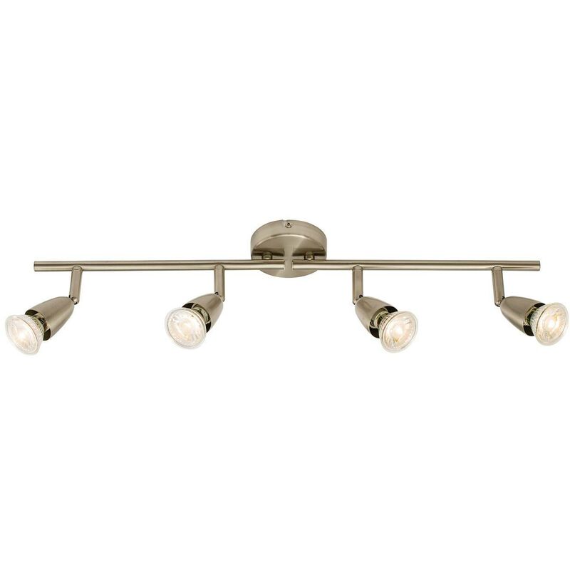 Amalfi - Adjustable 4 Light Spotlight Satin Nickel, GU10 - Endon