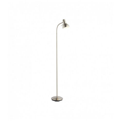 Endon Amalfi - Lampadaire LED 1 Lumière Nickel Satiné, Peinture Blanc Brillant, GU10