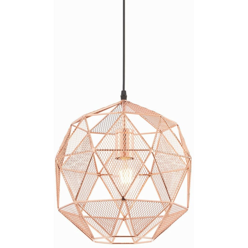 

Endon Armour - 1 placa de cobre colgante esférica ligera, E27