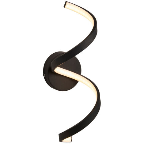 Endon Astral Applique murale de salle de bain à LED intégrée moderne noir texturé, blanc chaud, IP44