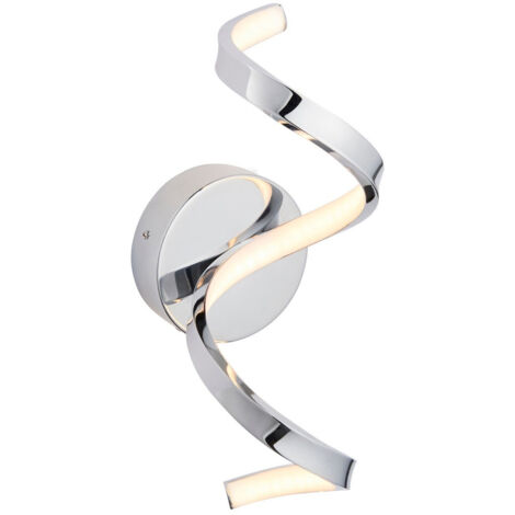 Endon Astral Applique murale moderne à LED intégrée pour salle de bain, chrome, blanc chaud, IP44