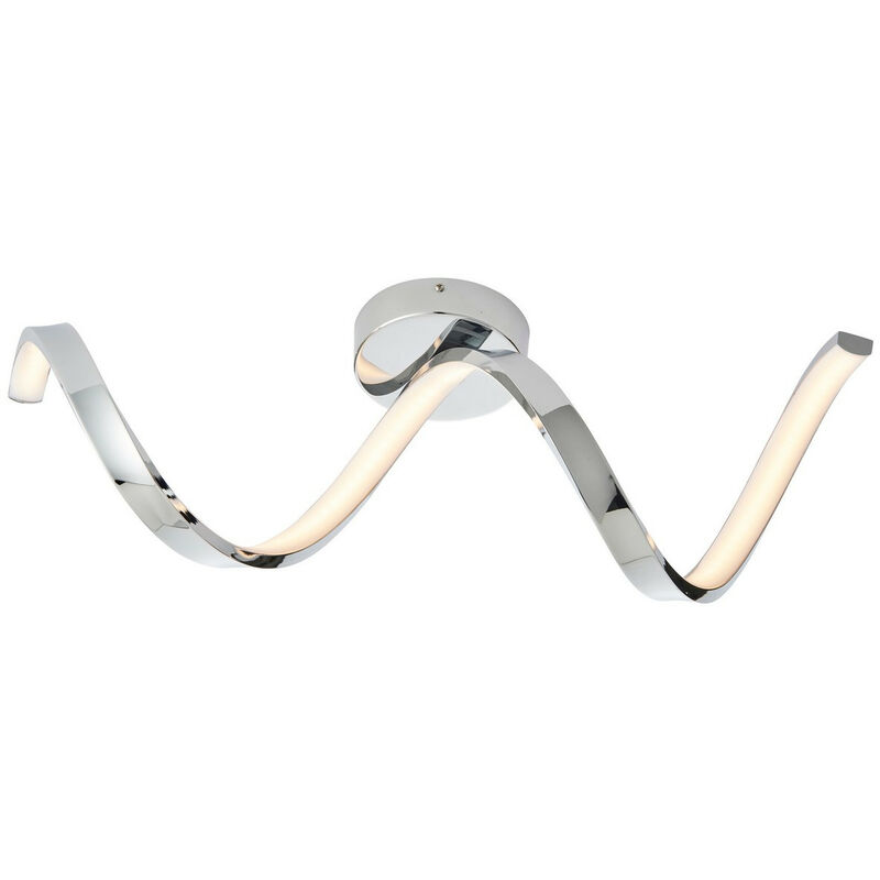 

Endon Astral Luz LED semi empotrada moderna integrada para baño, cromo, blanco cálido, IP44