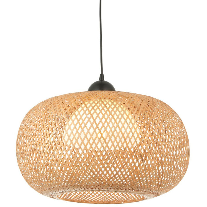 Bali Plafonnier Suspension Simple, Bambou Naturel, Blanc, Noir Mat - Endon Bali Plafonnier Suspension Simple, Bambou Naturel, Blanc, Noir Mat - Endon