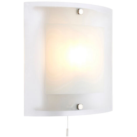 Endon Blake - Applique da interno a 1 luce trasparente con vetro satinato, E14