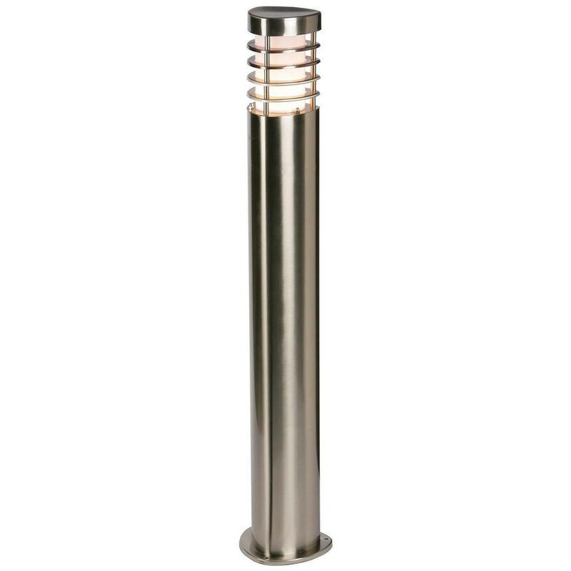 Bliss - Outdoor Bollard Light Brushed Stainless Steel, Frosted Polycarbonate IP44, E27 - Endon