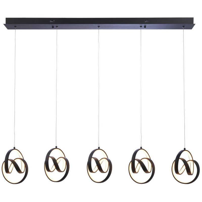 

Endon Lighting - Endon Cosma Colgante de gota de racimo de LED integrado de diseñador moderno Acabado en negro texturizado