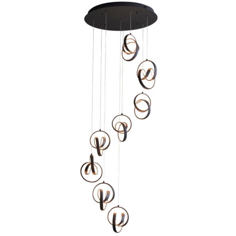 Endon Cosma Designer moderne intégré LED Cluster Drop pendant fini noir texturé