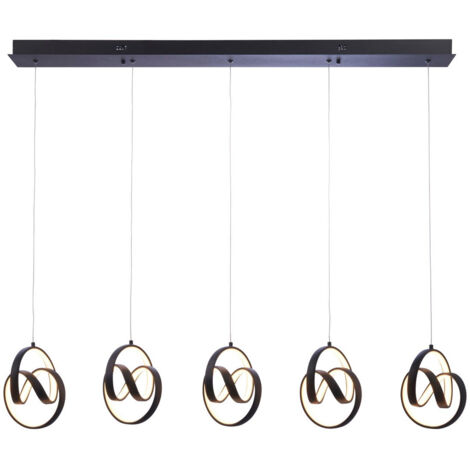 Endon Cosma Pendente a goccia a grappolo integrato di design moderno con finitura nera strutturata