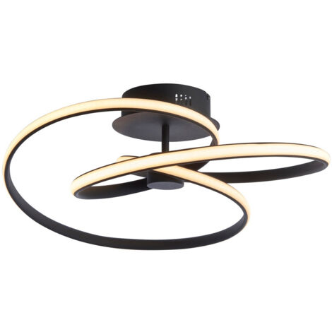 Endon Dune Fini noir texturé de tourbillon de lumière semi-affleurante de concepteur moderne de LED
