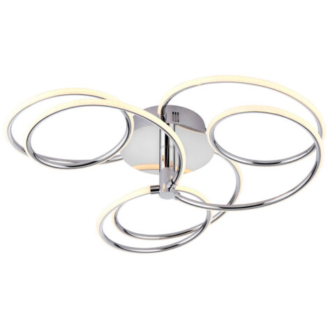 Endon Eterne - Piastra cromata con luce semi-incassata a LED e silicone bianco