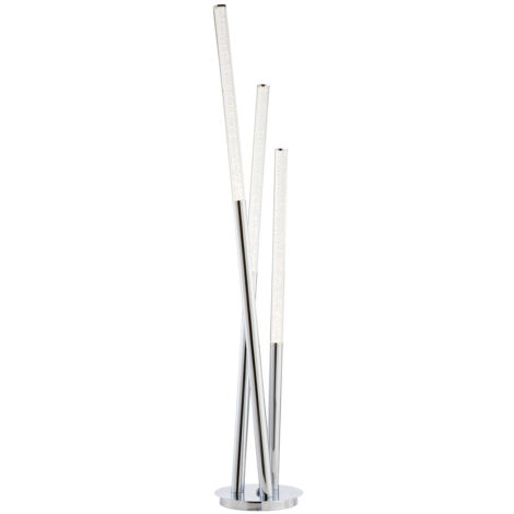 Endon Glacier - Lampada da terra a LED 3 luci cromo, acrilico con bolle