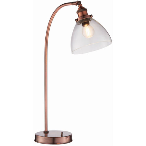 Endon Hansen - 1 lampe de table lumineuse en cuivre vieilli, verre, E14